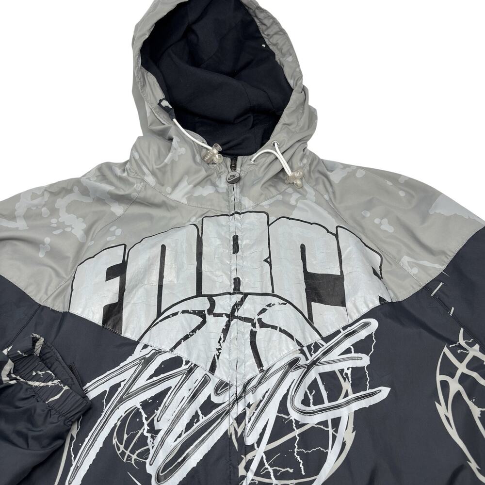 Nike Air Force Flight Men's‎ Large Full Zip Hooded Windbreaker Jacket 349379-010